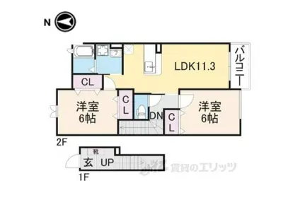 アン.ソレイユ(2LDK/2階)の間取り写真