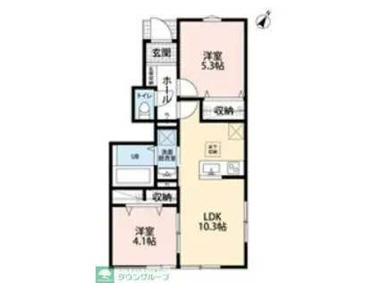 リーブルファイン志木上宗岡II(2LDK/1階)の間取り写真