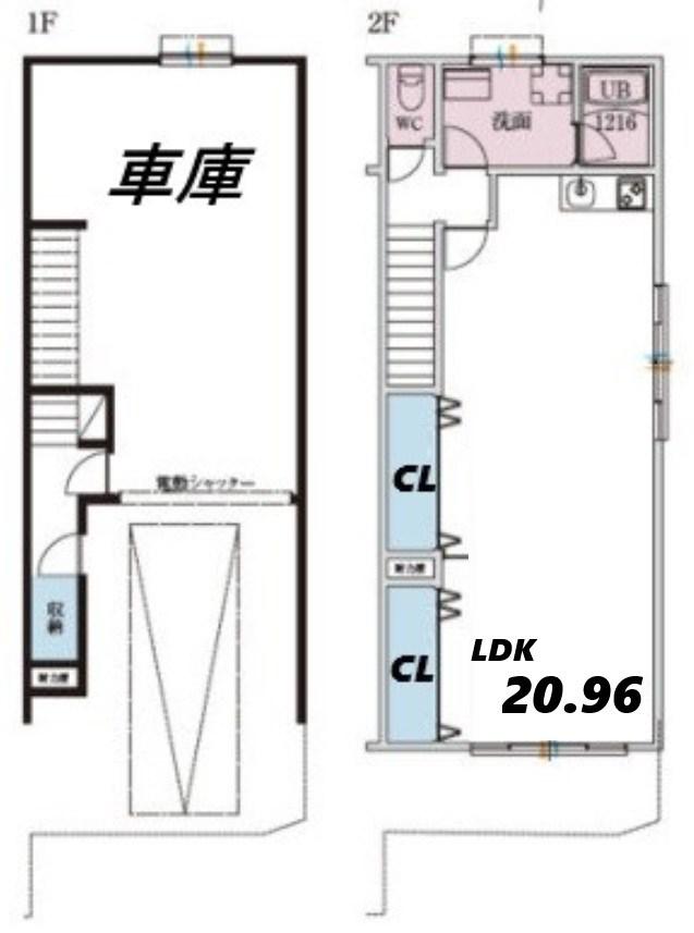 WORKINGBASE伊丹ウエスト(ワンルーム/1階)の間取り写真