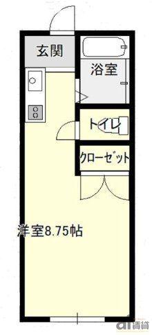 ハイム・ケヤキ(ワンルーム/2階)の間取り写真