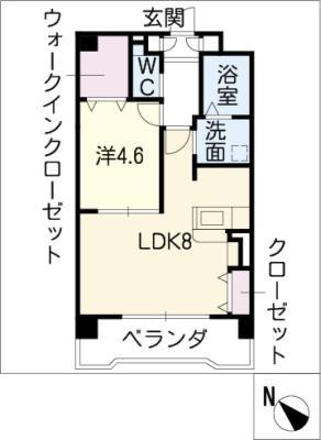 JR中央本線 神領駅 徒歩26分 3階建 築20年(1LDK/1階)の間取り写真