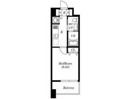 ラヴィアンローズ(1K/4階)の間取り写真