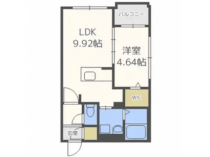 オレンジレジデンス資生館A棟(1LDK/4階)の間取り写真