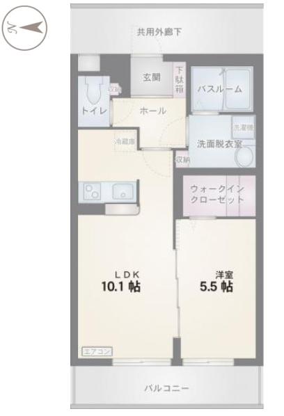 セレスト 203(1LDK/2階)の間取り写真