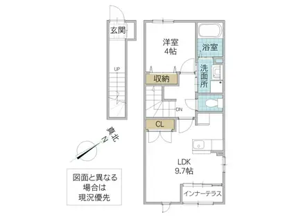 スカイ ハイム(1LDK/2階)の間取り写真