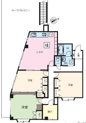プラティーク三鷹(3SLDK/3階)の間取り写真