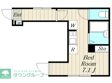 フェリーチェ中野B(ワンルーム/1階)の間取り写真