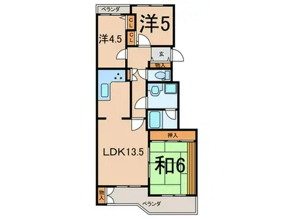 T′SGARDEN横浜反町(3LDK/4階)の間取り写真