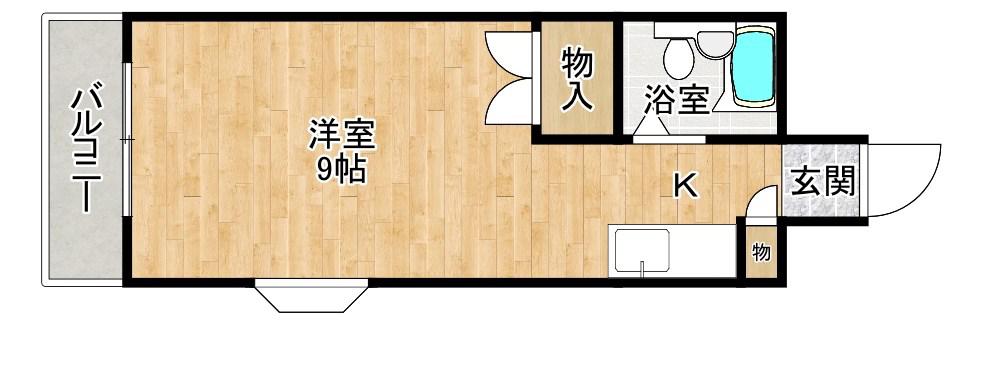 ロイヤル葉山(1K/3階)の間取り写真