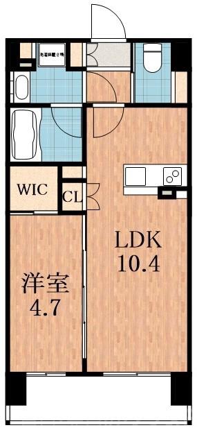 アリスタ天王寺(1LDK/8階)の間取り写真