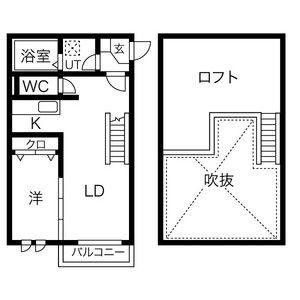 CREO八田壱番館(1LDK/1階)の間取り写真