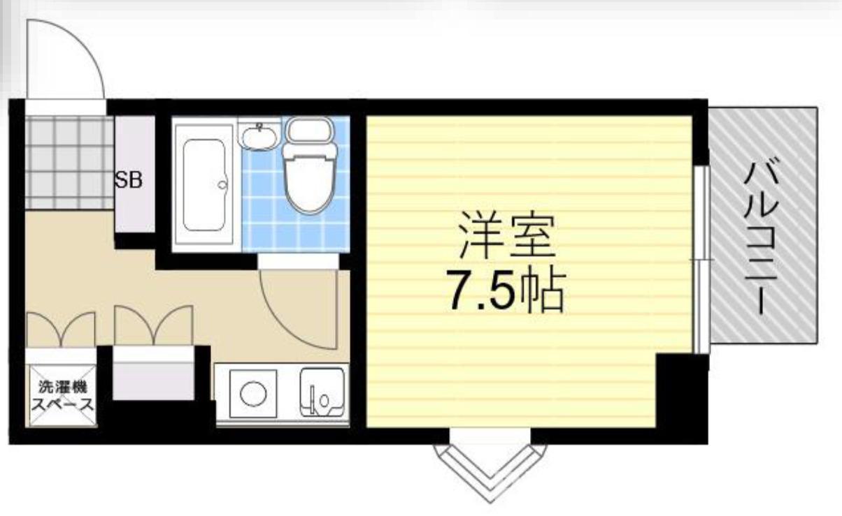 GSハイム夕陽丘(1K/10階)の間取り写真