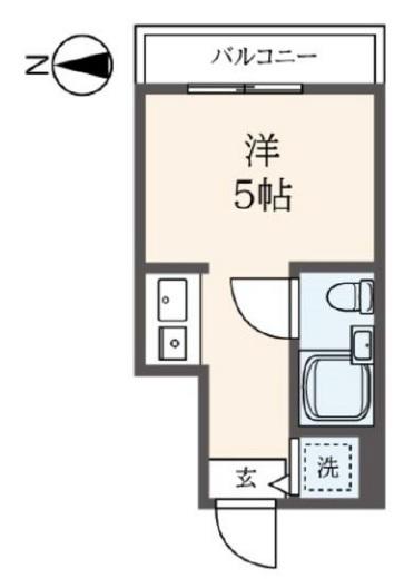 トップ本郷(ワンルーム/2階)の間取り写真