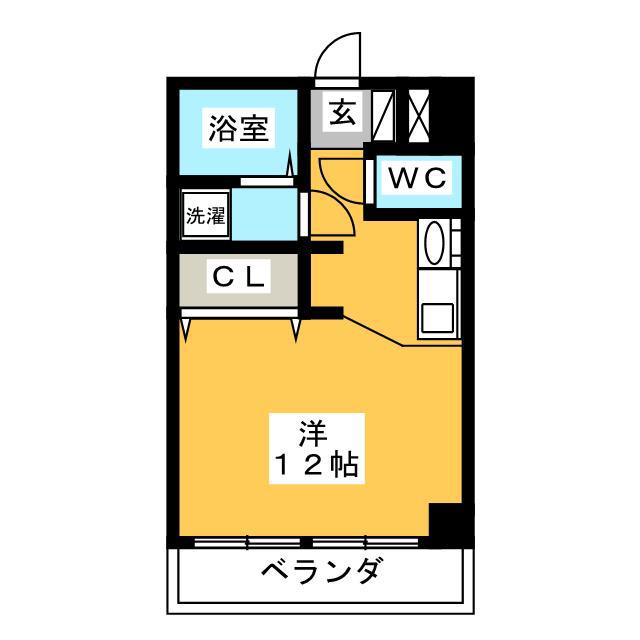 メゾンサファイヤ(ワンルーム/4階)の間取り写真