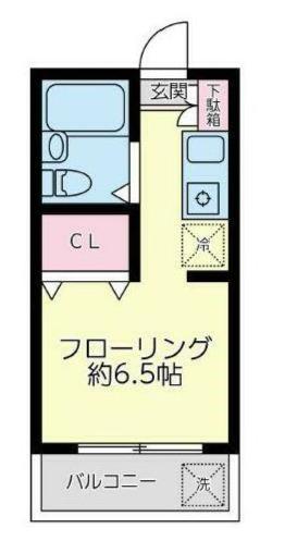 ケーアイケー渡田(ワンルーム/3階)の間取り写真