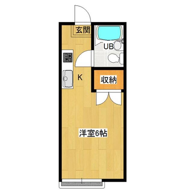ブルーラグーンケーブ(1K/2階)の間取り写真