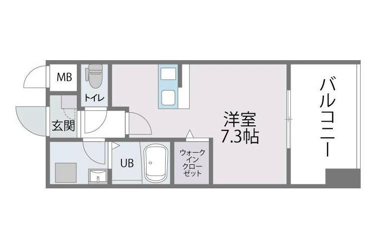 トラストレジデンス博多駅南(ワンルーム/11階)の間取り写真