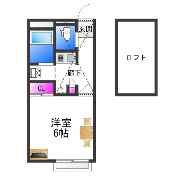レオパレスヴィラージュ シバ(1K/2階)の間取り写真