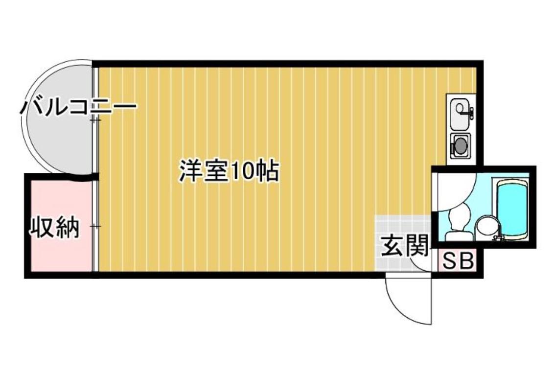 メゾンドール高殿(ワンルーム/4階)の間取り写真