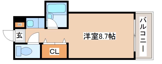 獅堀ハイツ(ワンルーム/3階)の間取り写真