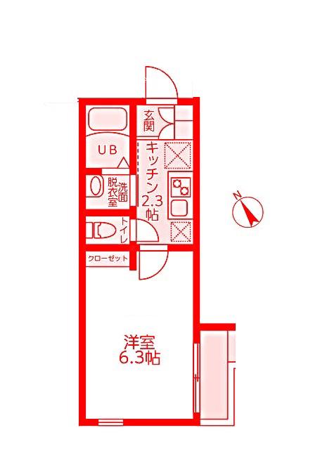 FIRST VILLA袋(1K/1階)の間取り写真