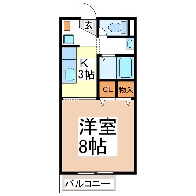 サープラスマロニエ(1K/2階)の間取り写真