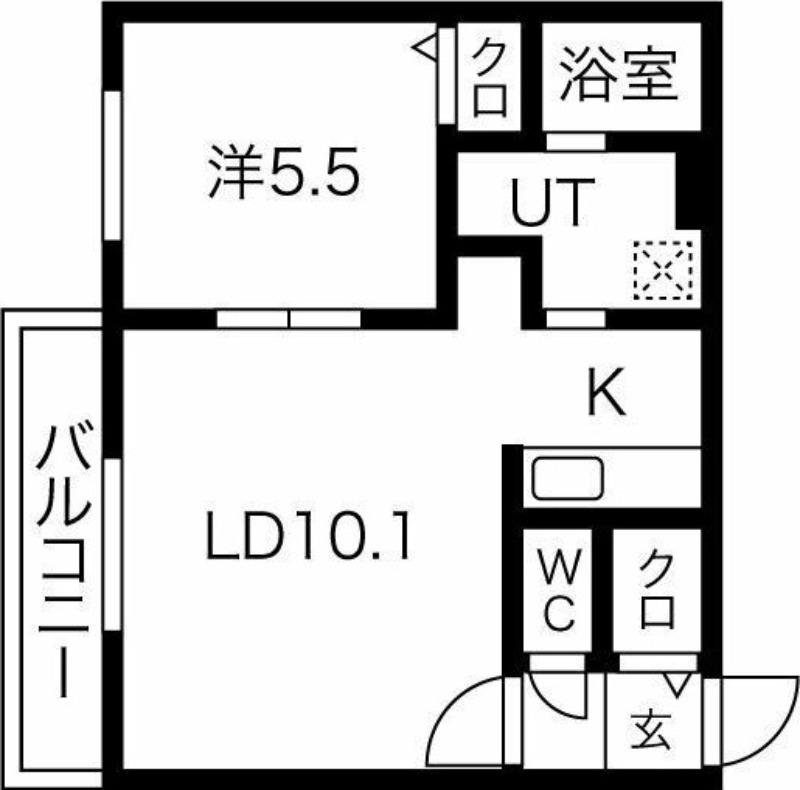 エトワール(1LDK/3階)の間取り写真