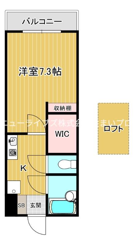 レオパレス南野口(1K/3階)の間取り写真