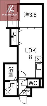 MANARIO(1LDK/2階)の間取り写真