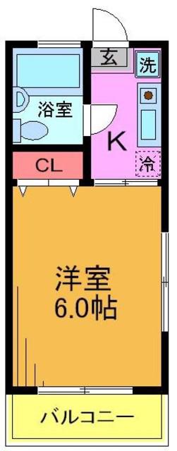 マイコーポ堀江(1K/2階)の間取り写真