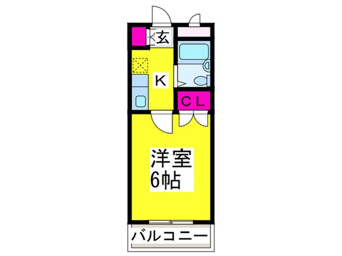 シュライクⅡ(1K/2階)の間取り写真