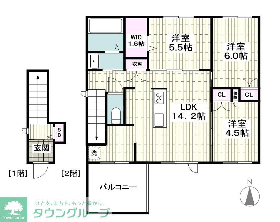 MAISON DE SOLEIL(3LDK/2階)の間取り写真