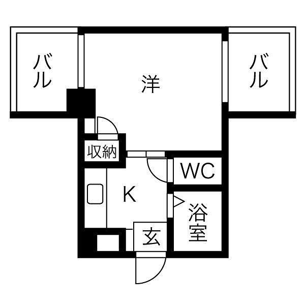クレイン新大阪(1K/4階)の間取り写真