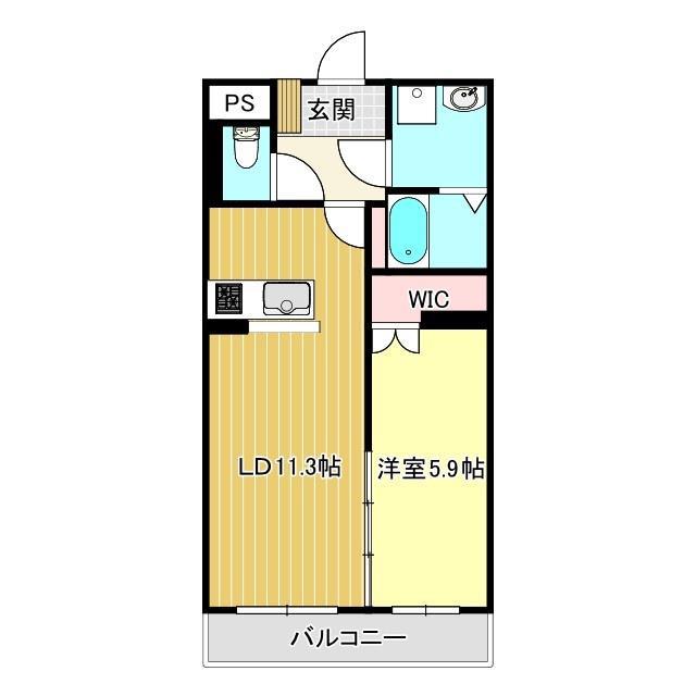 グランリーオ23(1LDK/3階)の間取り写真
