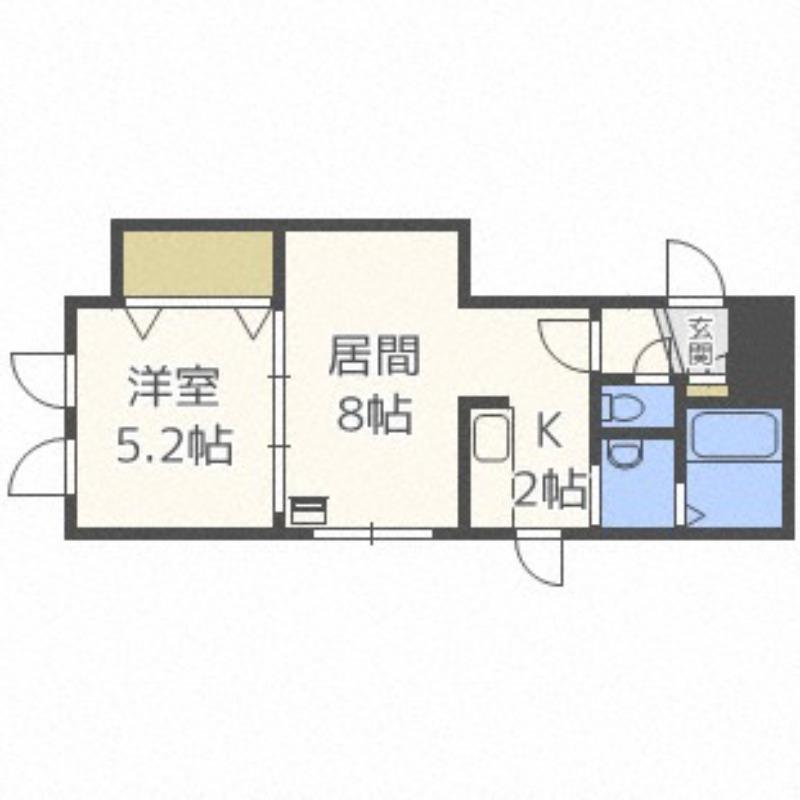ブランノワールドゥカトル(1LDK/3階)の間取り写真