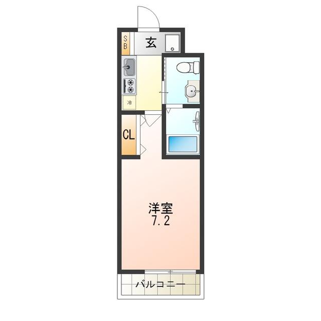 WINS COURT UTAJIMA(1K/2階)の間取り写真