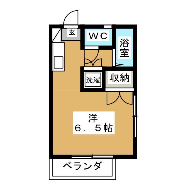 ツインハウス(ワンルーム/2階)の間取り写真