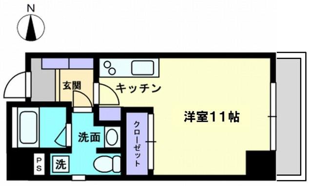 ヴィゴーレ本町(ワンルーム/2階)の間取り写真