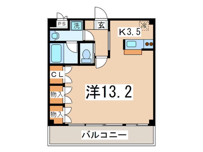 OZ-COURT(1K/4階)の間取り写真