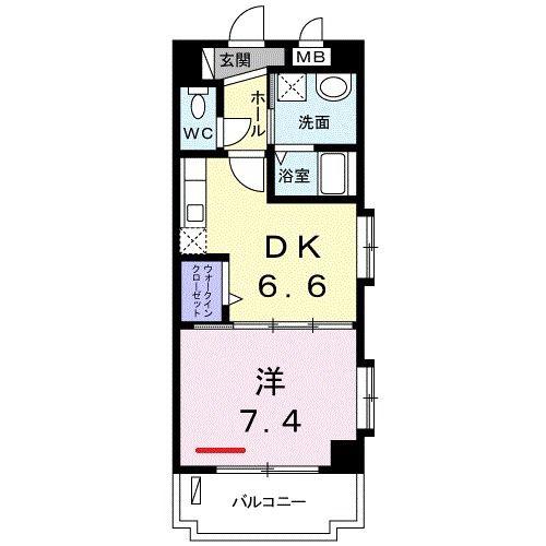サンリットコリーヌ(1DK/3階)の間取り写真