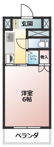 ベレッツァ白山(1K/4階)の間取り写真