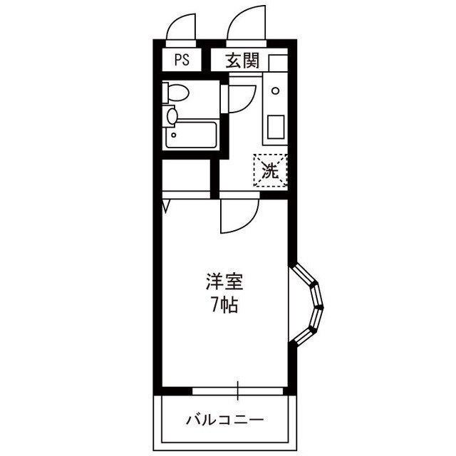 エクレール砧(1K/2階)の間取り写真