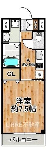 IL MARE(1K/2階)の間取り写真