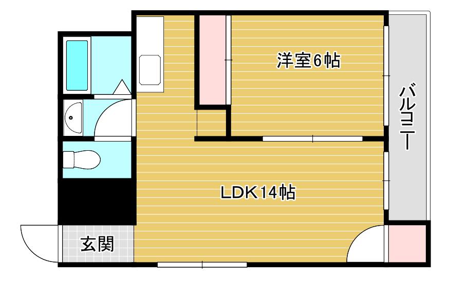リブロン和泉町(1LDK/5階)の間取り写真