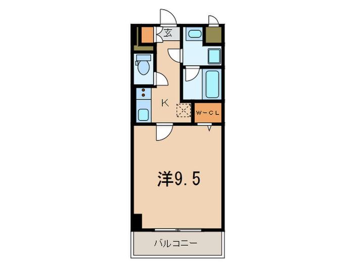 ラ・ビィNAKAZEN(1K/1階)の間取り写真