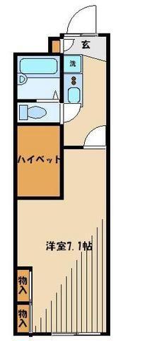 レオパレス武蔵野第3(1K/2階)の間取り写真