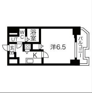 プレサンス難波イーストモダニティ(1K/15階)の間取り写真