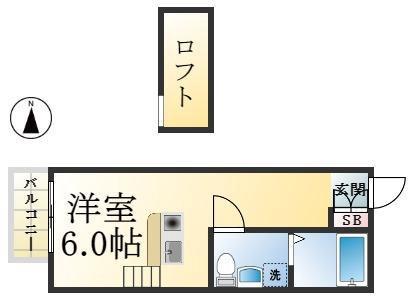 チェリーハイツ(ワンルーム/1階)の間取り写真