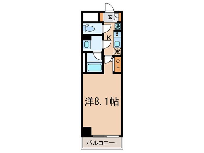 エルフォルテ品川サウスシティ(1K/6階)の間取り写真