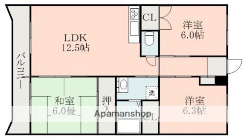 コンフォールM300(3LDK/2階)の間取り写真